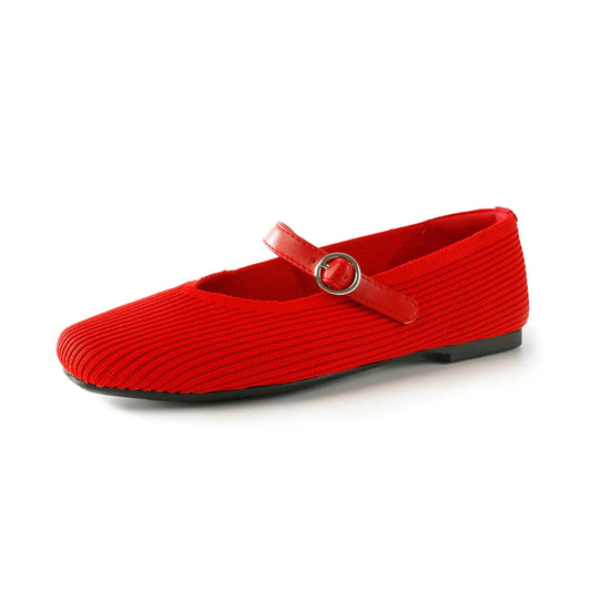 FancyRing Mary Jane Ballet Knit Flats