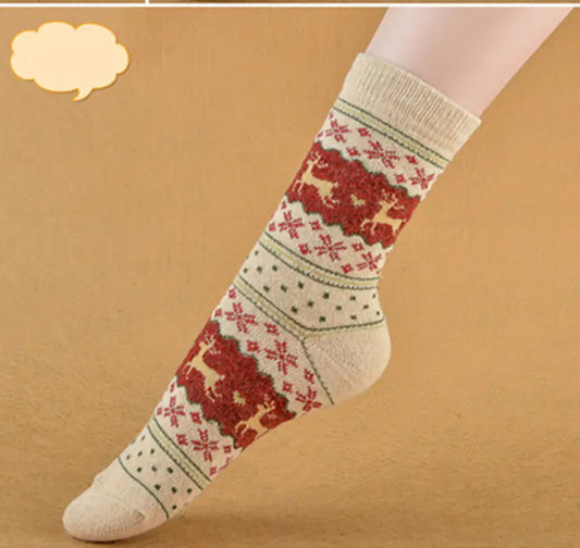Retro Christmas Socks