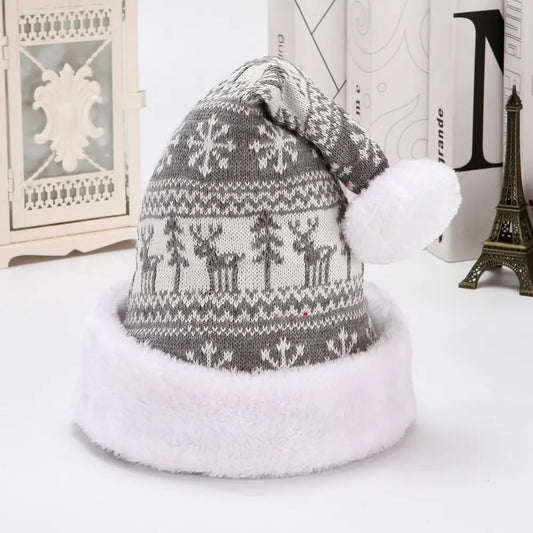 Snowflake Deer Wool Christmas Hat