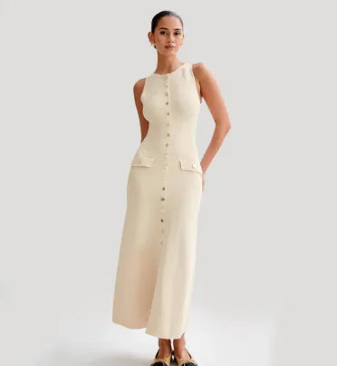 Chic Knit Maxi Sleeveless Dress
